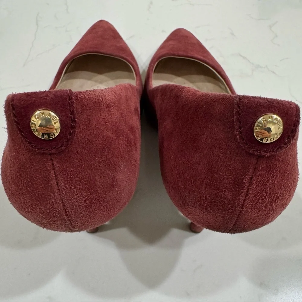 Michael Kors Women's Red Suede Heels - Picture 5 of 8